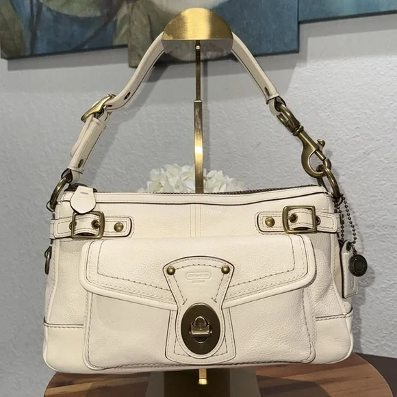 COACH Legacy 1127 65th Anniversary Shoulder Bag Off-White Cream Vachetta Leather - Picture 2 of 16